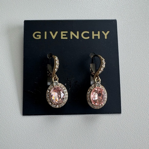 Givenchy Pavé & Stone Oval Halo Drop Earrings - Picture 2 of 2